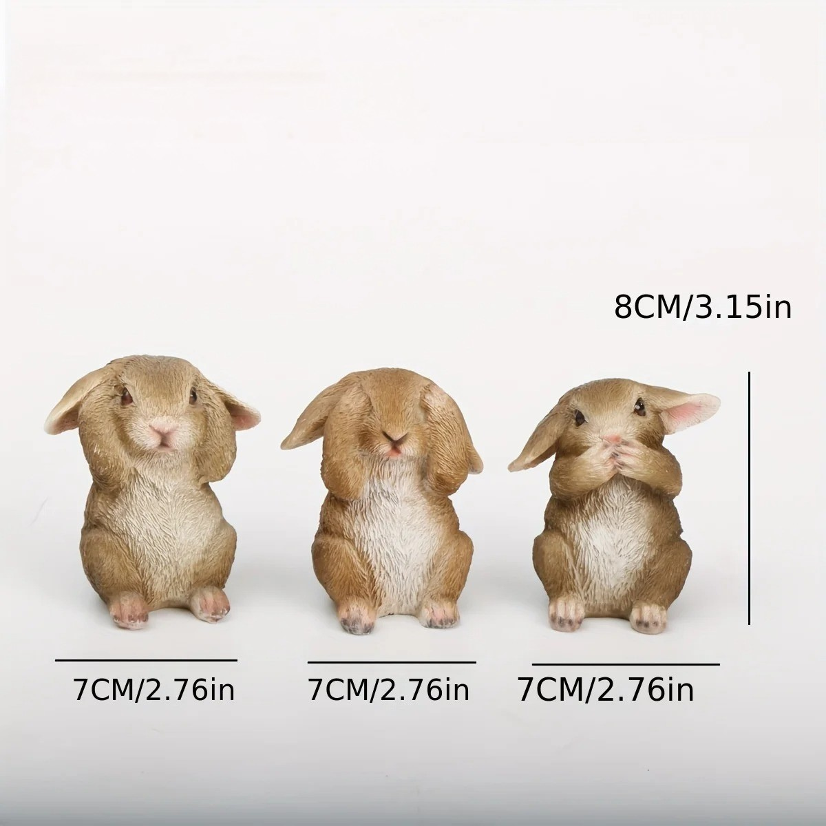 HushBunny Figur - Dekoratives Kaninchen-Set aus Harz