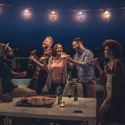 FeierFlare - Mehrfarbige Hängende Lichterkette