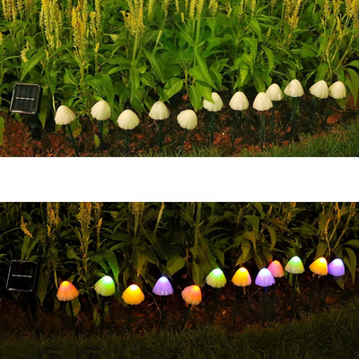 BrightPath Light - 10-Teilige Wasserdichte Solar-LED-Pilzleuchte