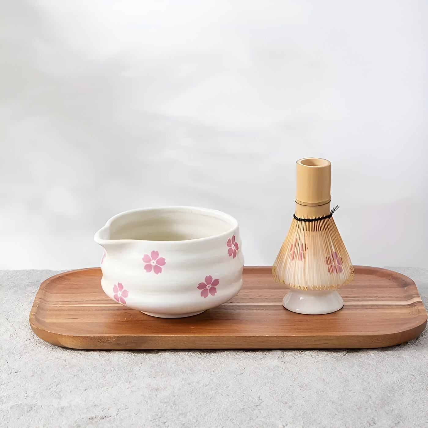 Matcha-Set mit 5 Teilen – Japanisches Teeservice mit Teeschale, Bambusbesen & Sieb