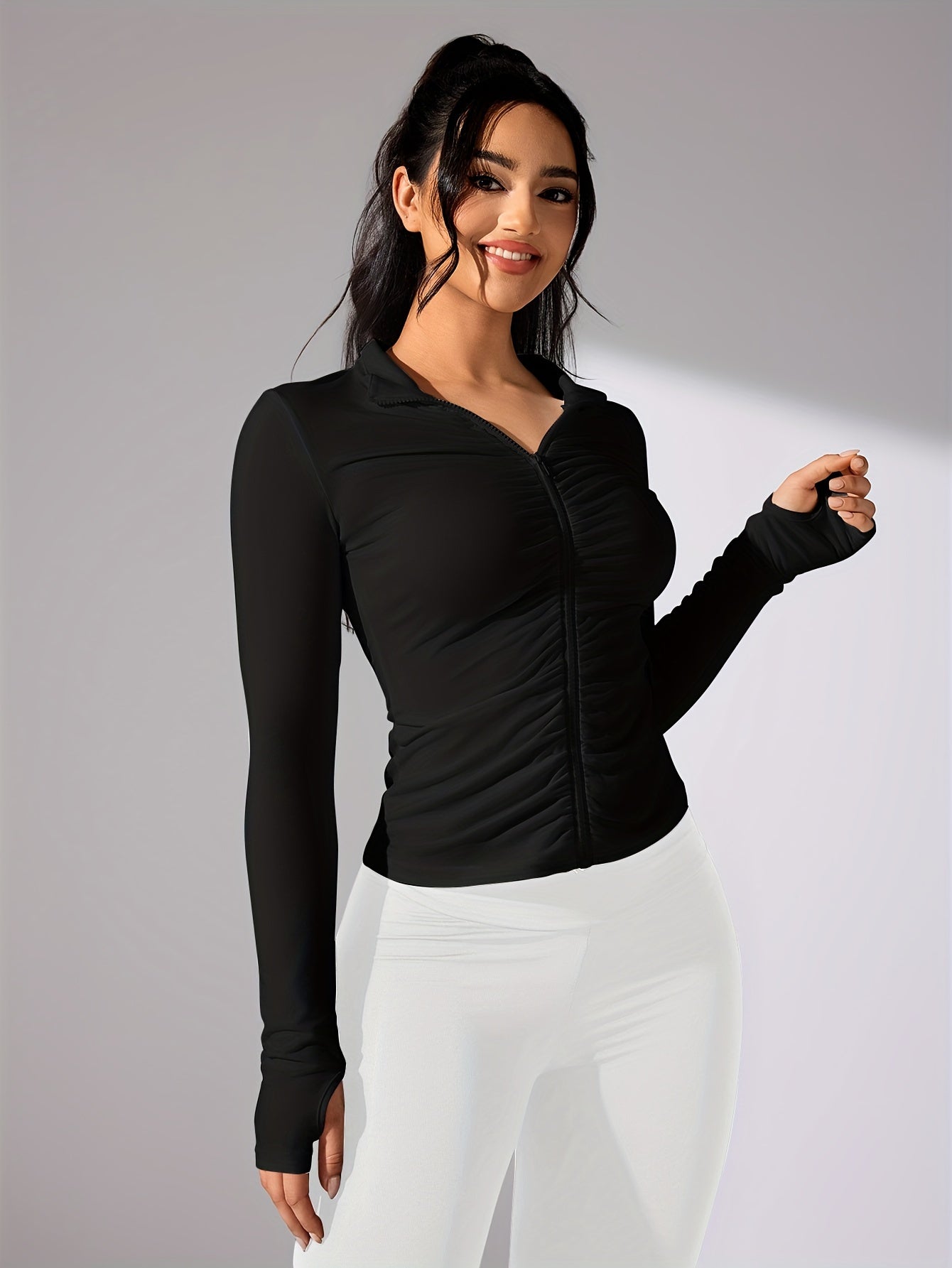 Ezaria | Leichte Sportjacke Damen für Freizeit Atmungsaktiv