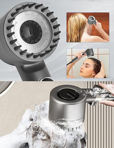 ShowerMax | Verstellbarer Hochdruck-Duschkopf mit 3 Modi und 5 Wasserfiltern