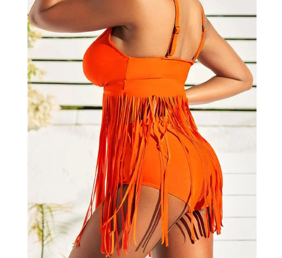 Heidi-Mode | Stilvolle Gebundene Quasten Badebekleidung