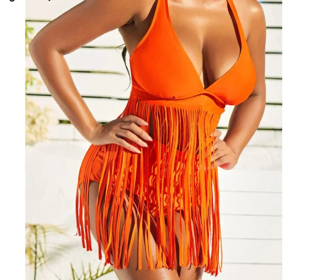Heidi-Mode | Stilvolle Gebundene Quasten Badebekleidung