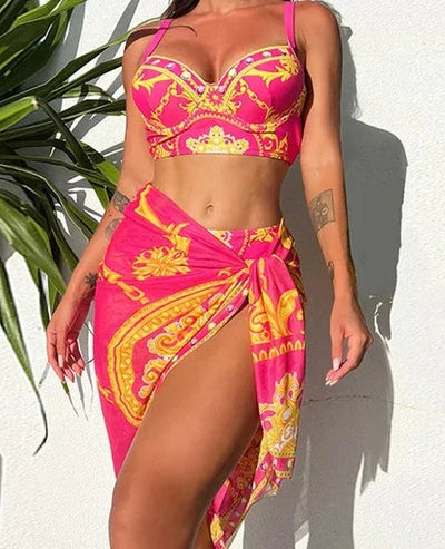 Heidi-Mode | Bohemian Push-Up Badekleidung Mit Cover-Up