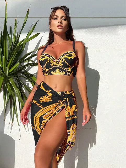 Heidi-Mode | Bohemian Push-Up Badekleidung Mit Cover-Up