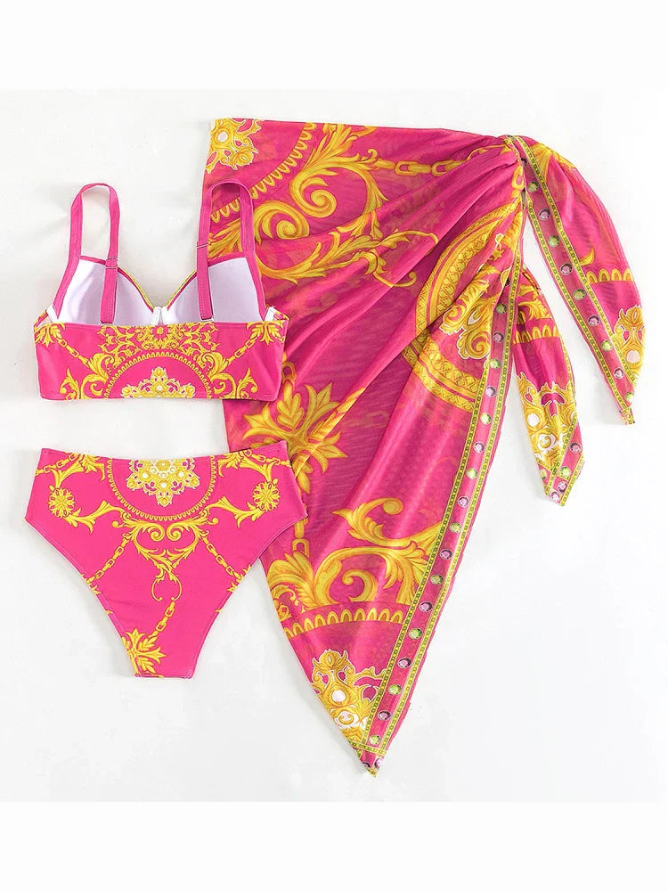 Heidi-Mode | Bohemian Push-Up Badekleidung Mit Cover-Up