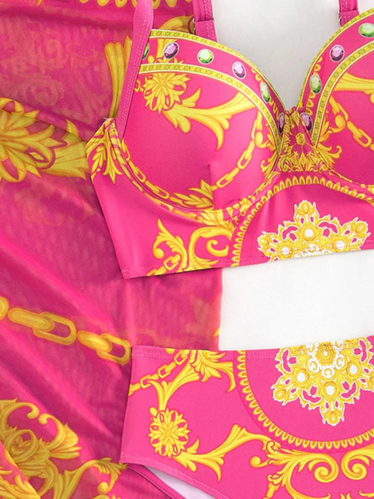 Heidi-Mode | Bohemian Push-Up Badekleidung Mit Cover-Up