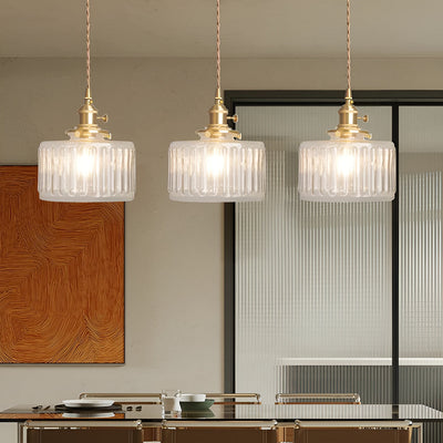 Kupfer-Hängeleuchte aus Glas – Moderne LED Lampe | Für Wohnzimmer & Schlafzimmer