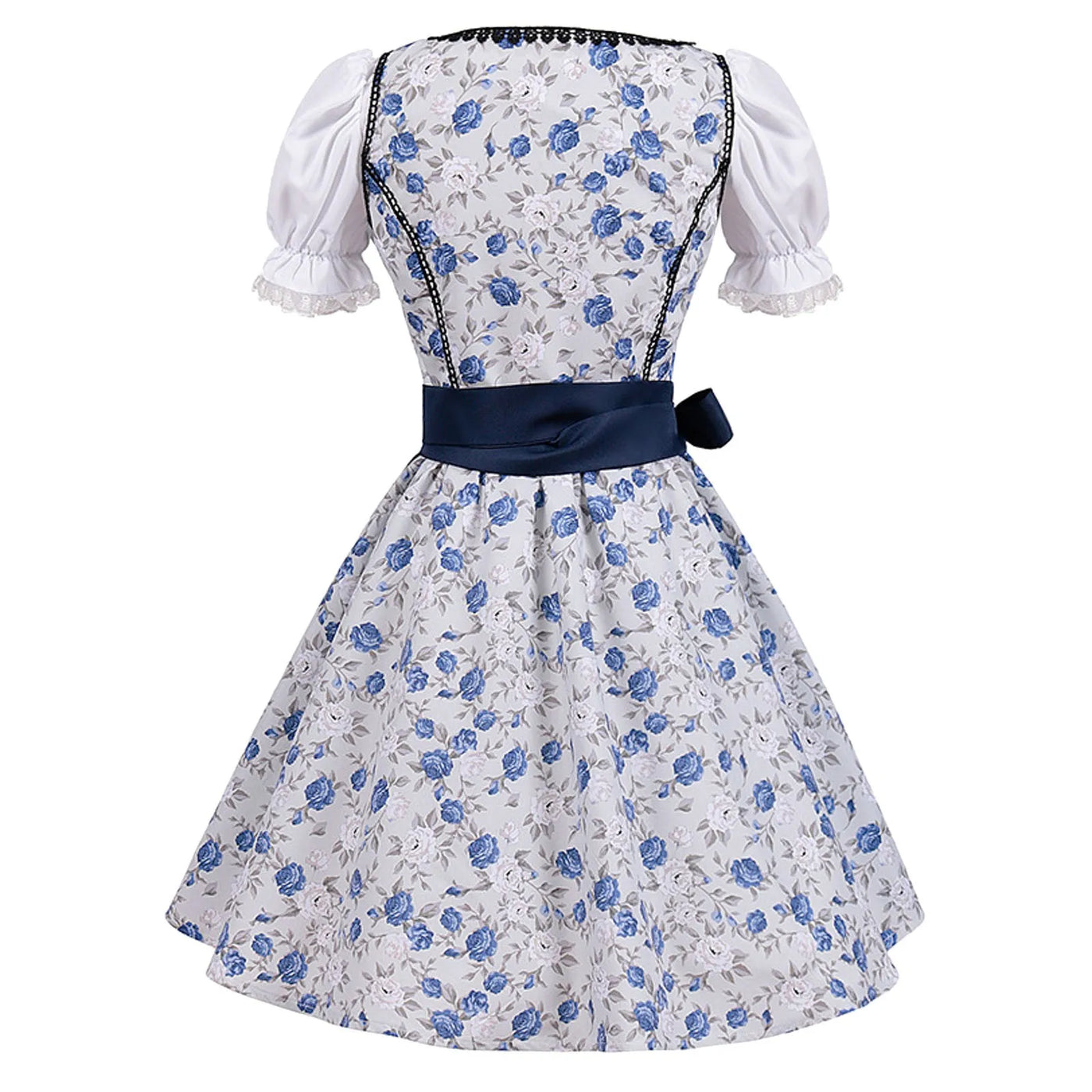 Damen Blau Oktoberfest Dirndl Kleid