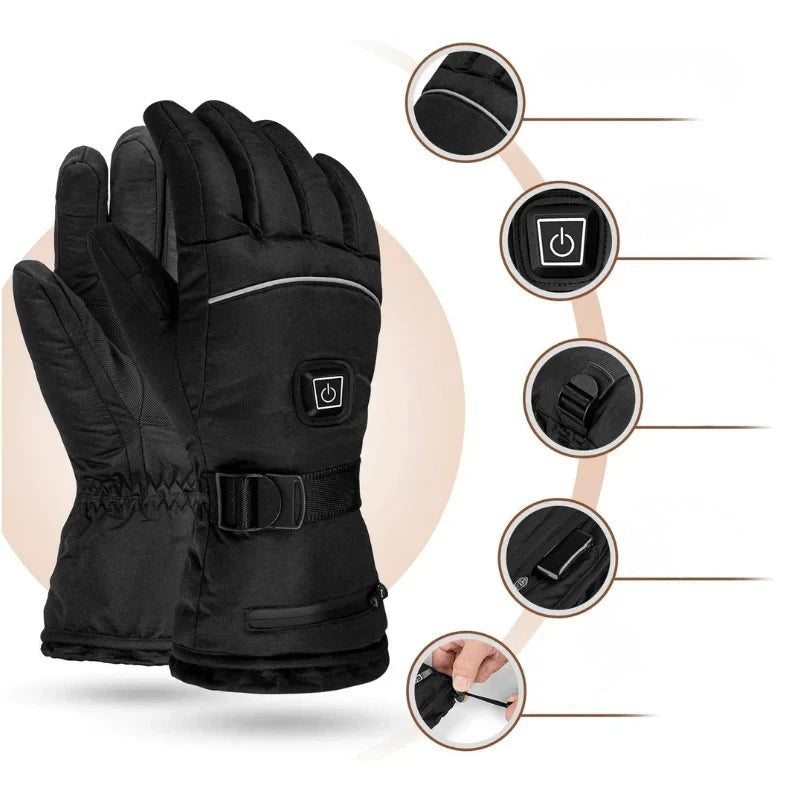 Elektrische Heizhandschuhe mit Touchscreen – 3 Heizstufen, schnelle Wärme für Outdoor-Aktivitäten