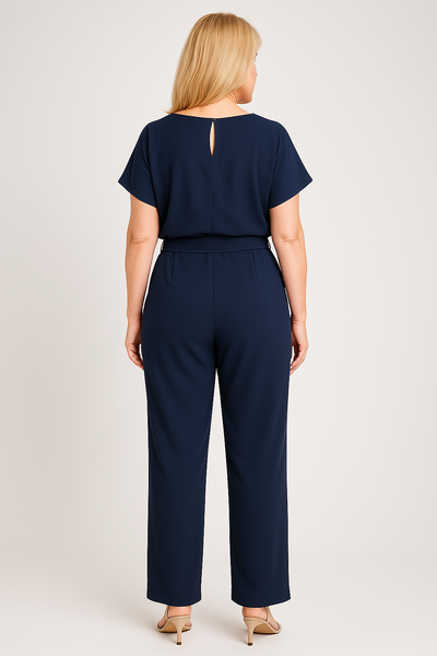Eleganter Damen Sommer-Jumpsuit - Vielseitiges Design mit Gürtel für Business und Party