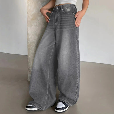 Jessika | Weite Baggy Jeans mit Mittelhohem
