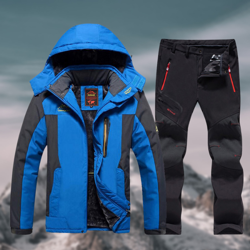 Herren-Winterset mit Fleecefutter und elastischer Passform für Outdoor-Aktivitäten