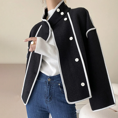 GIGI PASPELIERTE WOLLJACKE