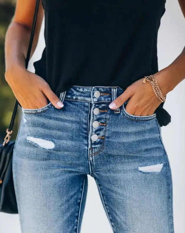 Jeans für Damen - Bequeme Skinny Jeans für Sommer