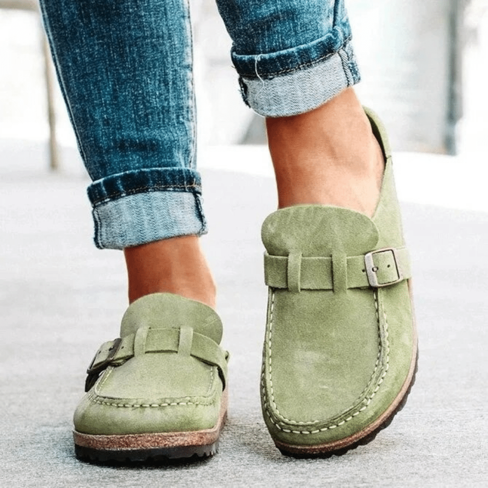 Pantoletten für Damen - Bequeme Clogs mit Korksohle für Sommer