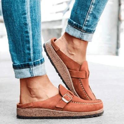 Pantoletten für Damen - Bequeme Clogs mit Korksohle für Sommer