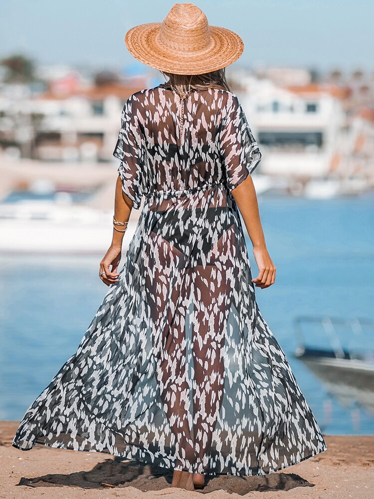 Heidi-Mode | Kimono Strand Maxi Kleid