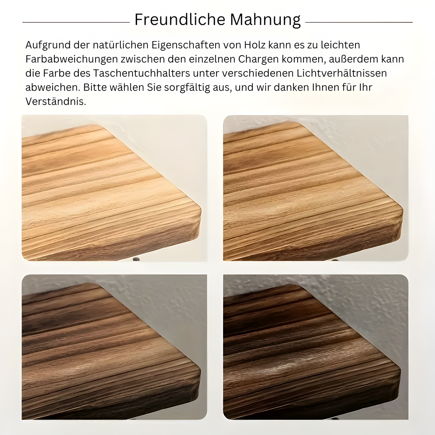 Holz-Wandregal mit Papierhalter – Praktischer Organizer fürs Badezimmer