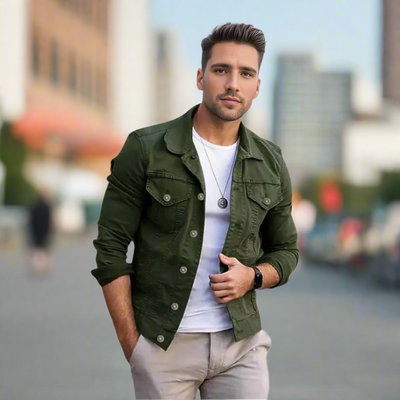 Jeansjacke für Herren - Stylische Übergangsjacke für den Sommer