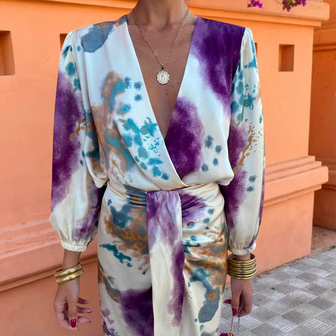 Elegantes Sommerkleid für Damen mit V-Ausschnitt - Nyssara