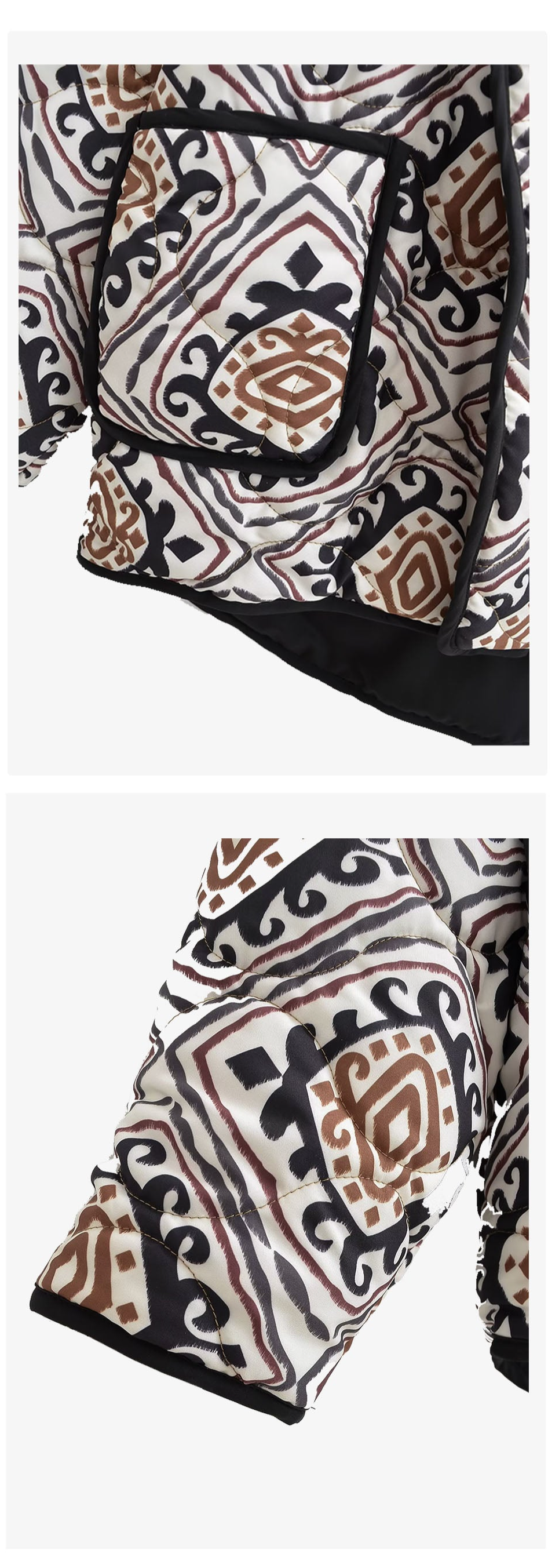 Heidi-Mode | Lässiger Bedruckter Lockere Cardigan