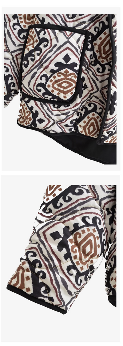 Heidi-Mode | Lässiger Bedruckter Lockere Cardigan