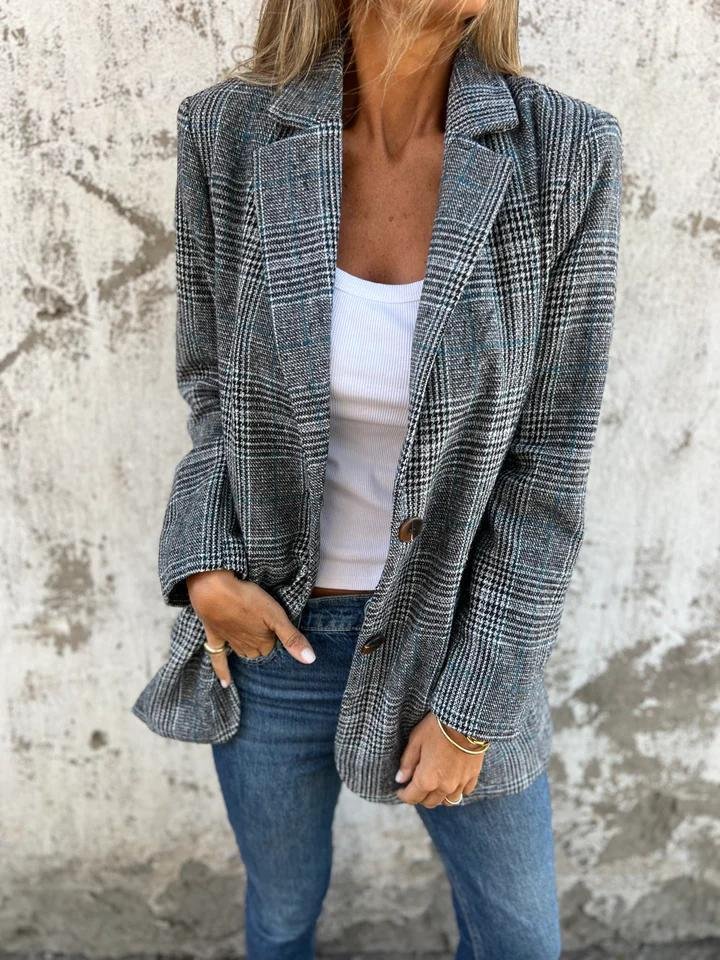 Ramona Stilvoller und Warmer Karierter Blazer