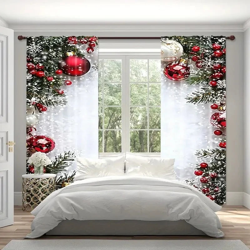 FrostLinen – Vorhänge mit Weihnachtsmotiv