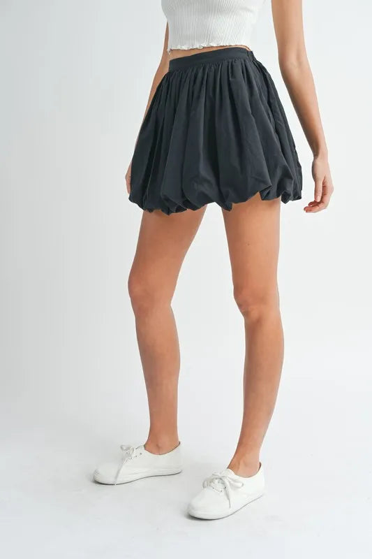 MABLE Poplin Bubble Mini Skirt