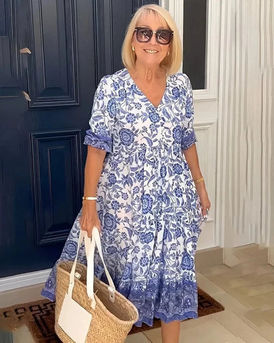 Perla - Böhmisches Kleid Mit V Ausschnitt