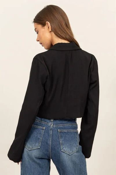 HYFVE Cropped Button-Down Blazer