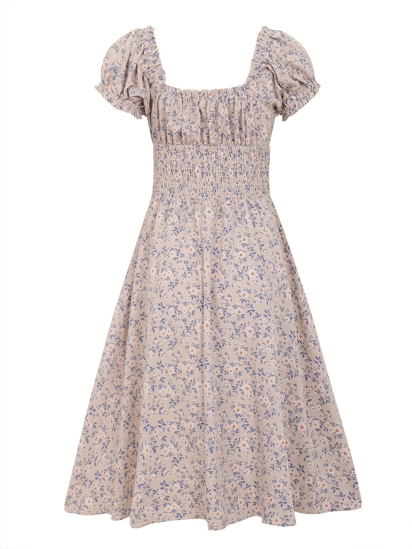 Midi-Kleid mit Blumenmuster für Damen