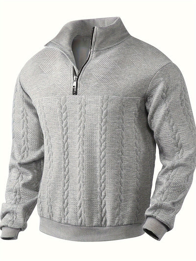 Eiran – Vintage Herren-Pullover mit Reißverschlussbhn