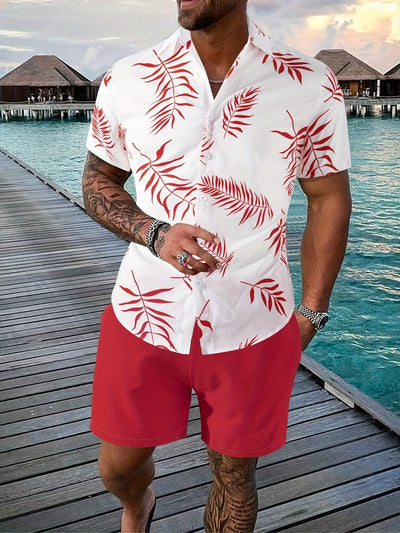 Herren Sommer-Set mit Blattmuster - Ilhan