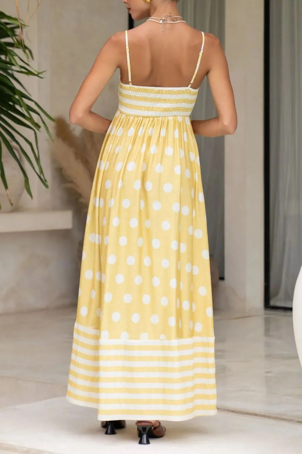 Polka Dot Square Neck Cami Dress