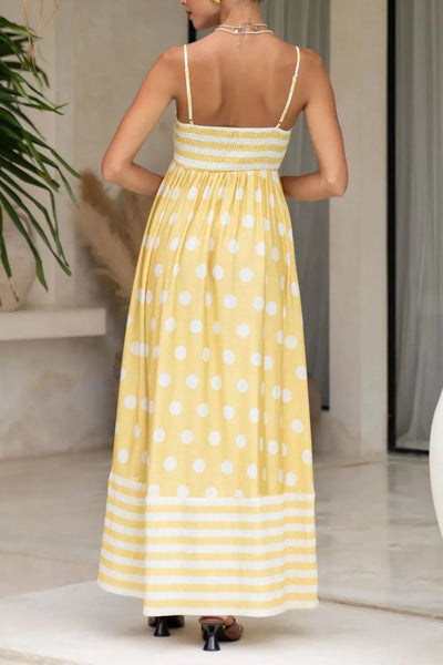 Polka Dot Square Neck Cami Dress