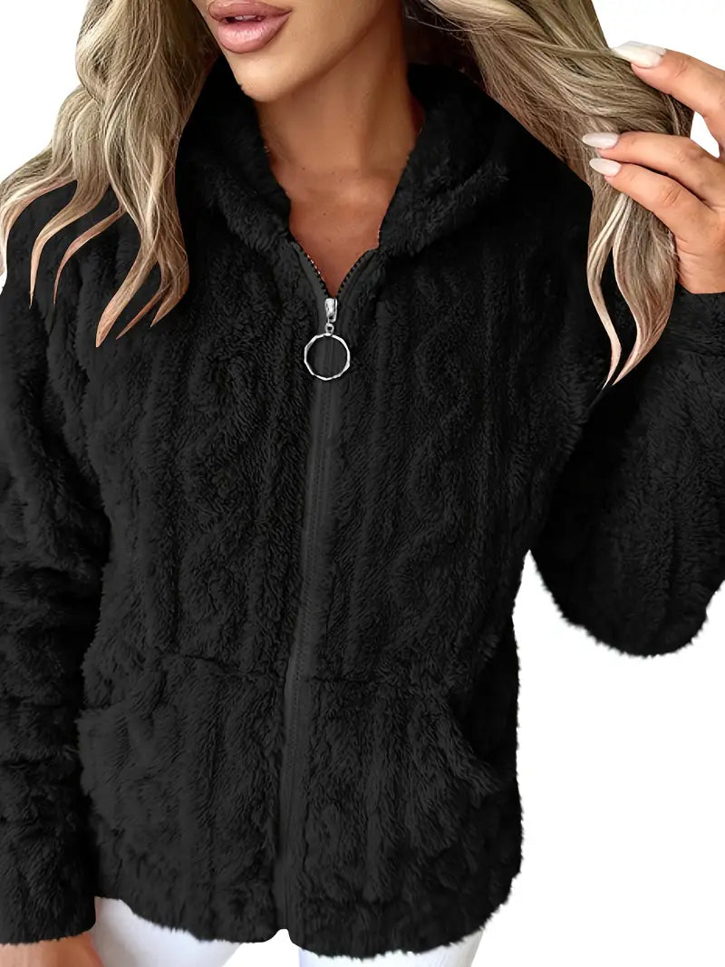 GAELLE | Langarm Kapuzenpullover Mit Reißverschluss