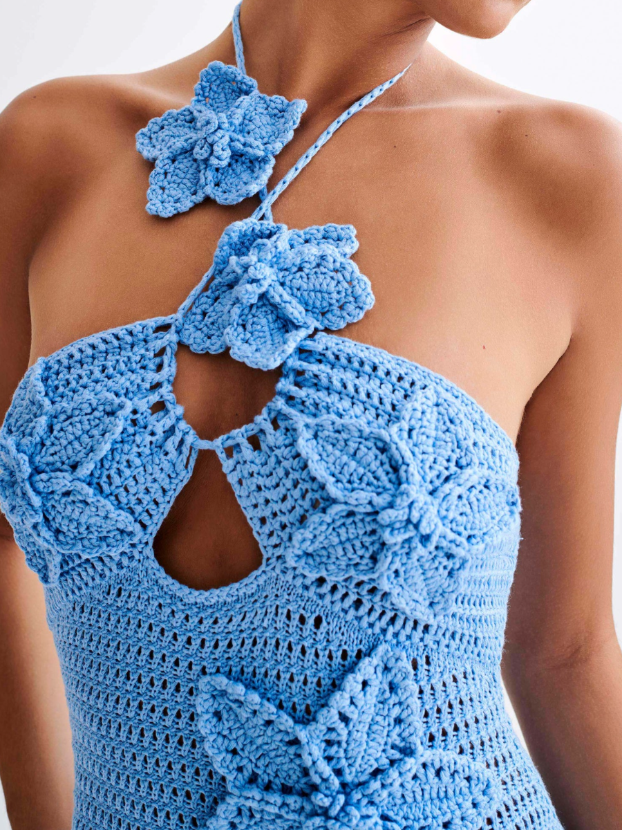 Nania Flora | Romance gehäkeltes Maxikleid