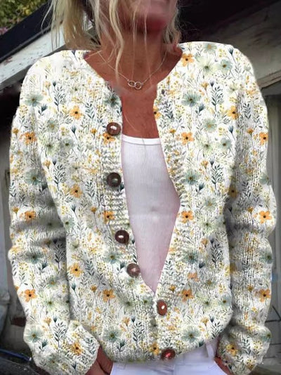 Daisy Schicker Geblümter Cardigan für Damen