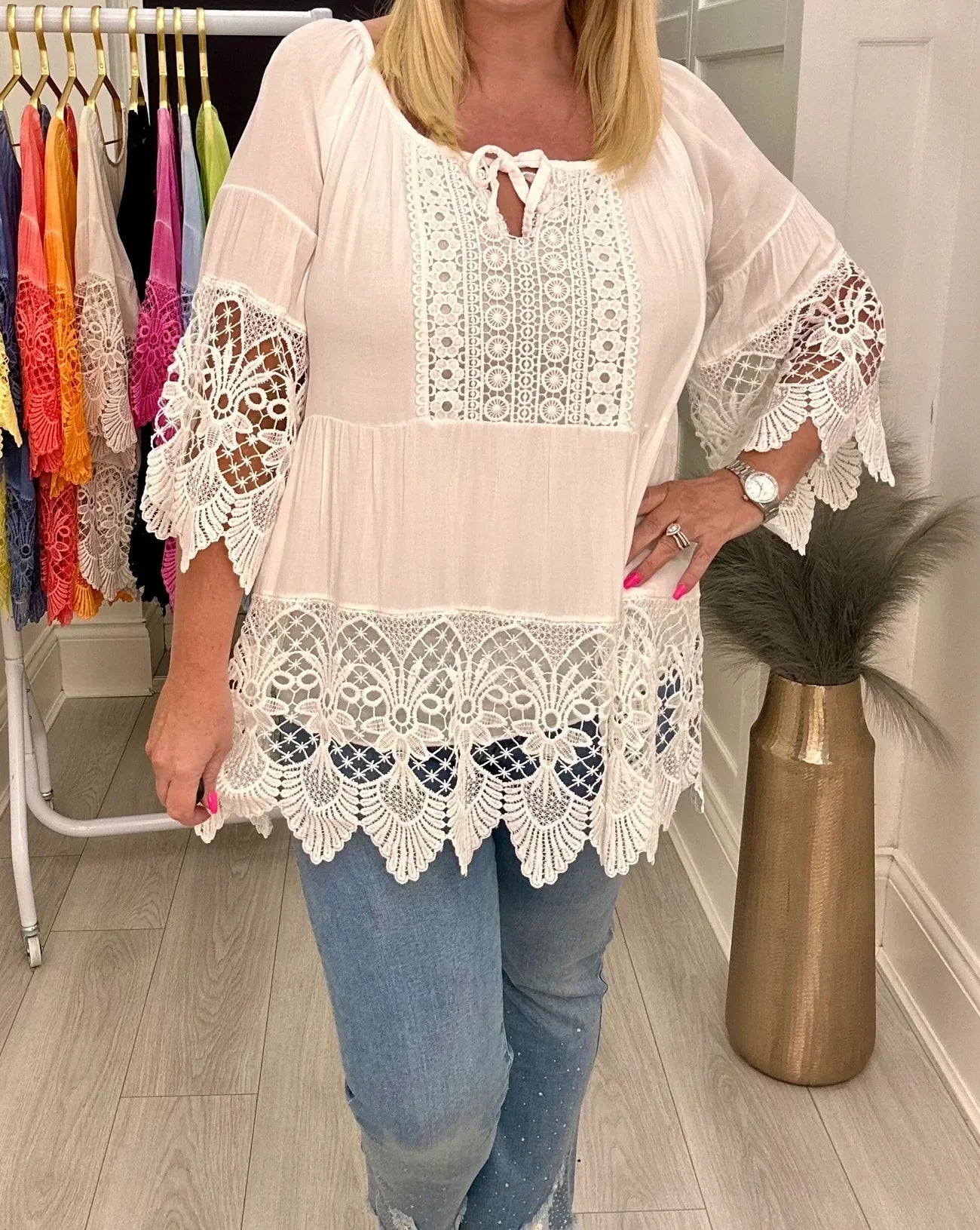 Lurdes – Stilvolles Hemd Mit Rundhalsausschnitt