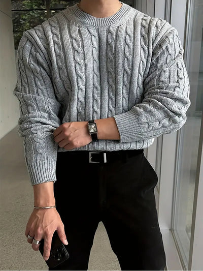 Mergim – Lässiger Strickpullover Mit Langen Ärmeln