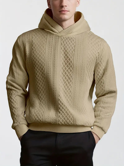 Karah - Langärmeliger Strick Kapuzenpullover