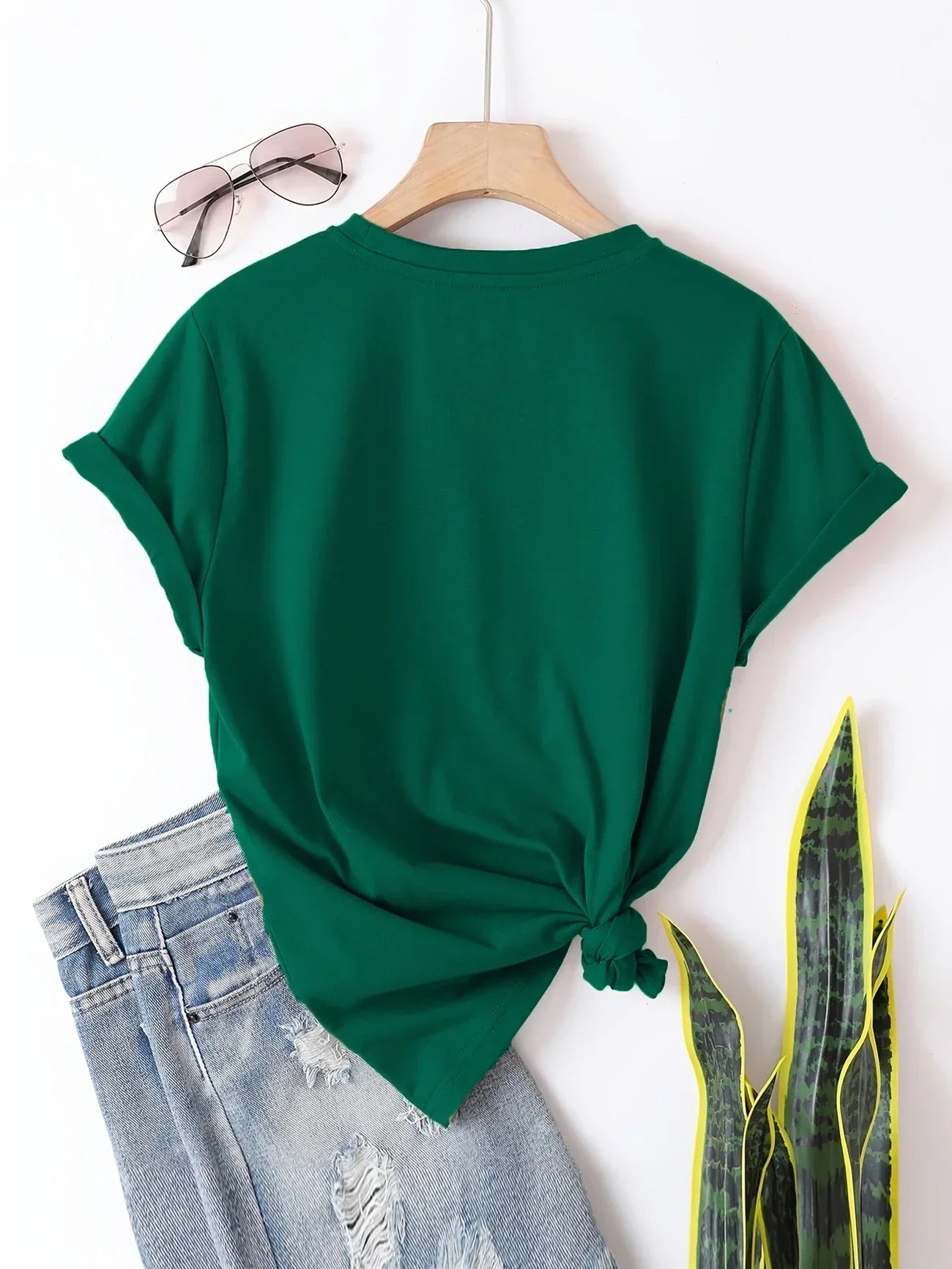 Larson – Lässiges Kurzarm T Hemd Mit Herz Drucken