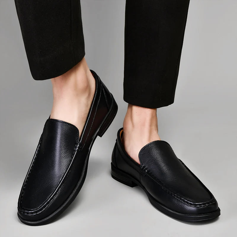 Elegante echte leder-loafers für Damen