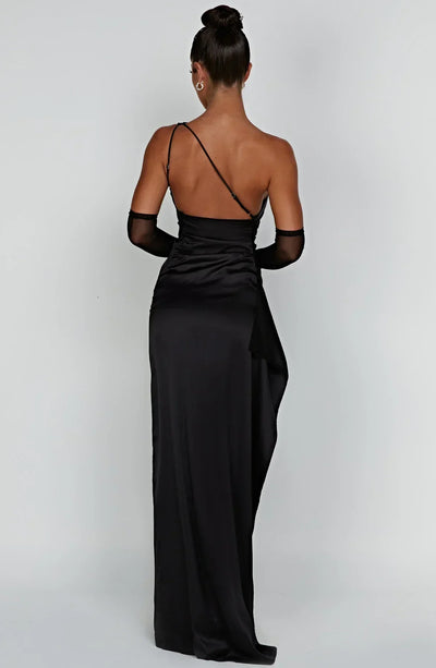 Heidi-Mode | Elegantes Ein-Schulter-Kleid mit Schlitz