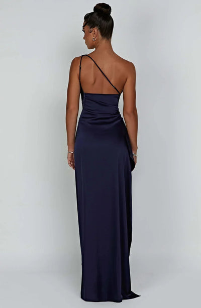 Heidi-Mode | Elegantes Ein-Schulter-Kleid mit Schlitz