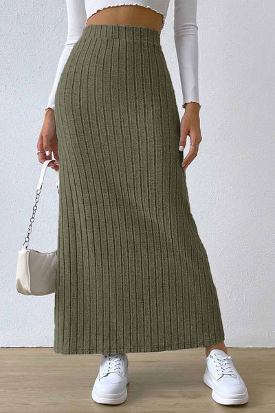 Gestrickter Rock für Damen mit Schlitz - Theanys