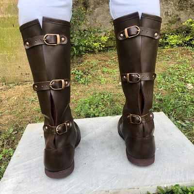 Medieval Style Guard Buckle Tall Shoes
